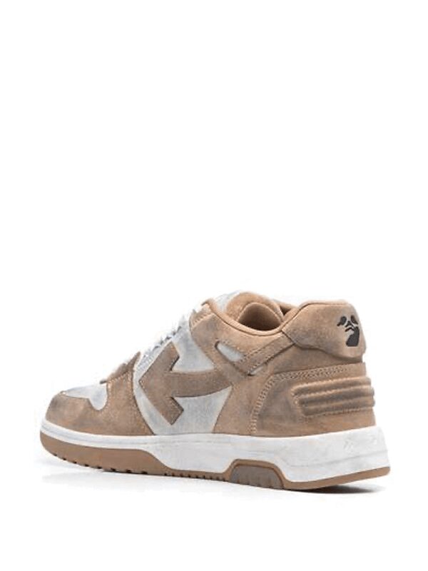 OFF WHITE Out Of Office 22OOO22 Low Tops Distressed Brown White