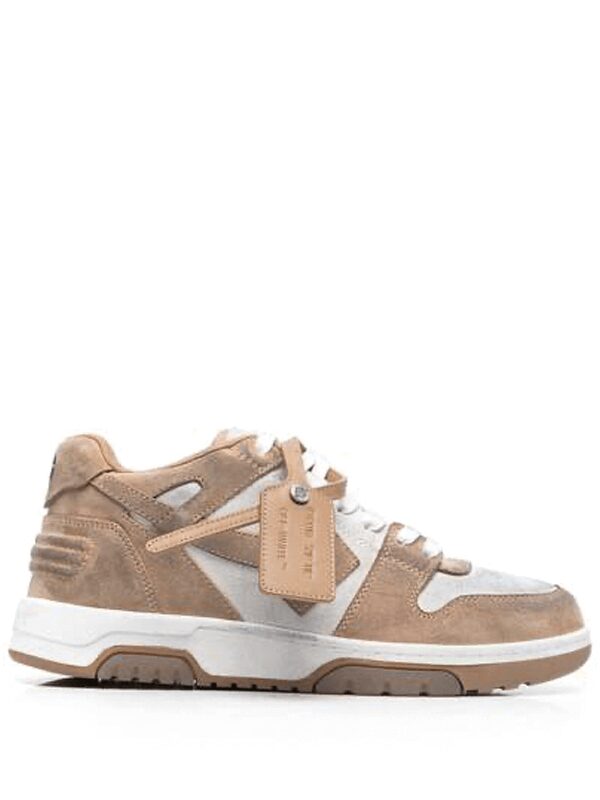 OFF WHITE Out Of Office 22OOO22 Low Tops Distressed Brown White