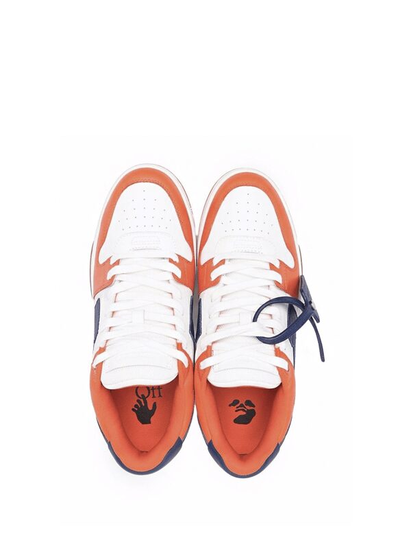 OFF WHITE Out Of Office OOO Low Tops White Orange Blue.