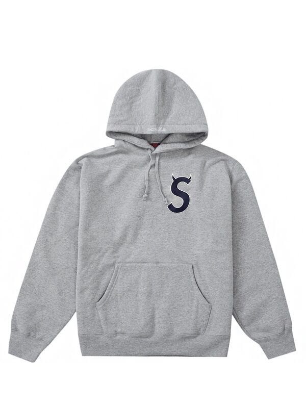 Supreme S Logo Hooded Sweatshirt Heather Grey