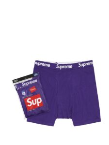 Supreme Hanes Boxer Briefs (2 Pack) Purple Original São Paulo