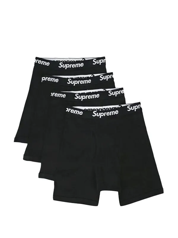Supreme Hanes Boxer Briefs (4 Pack) Black - G