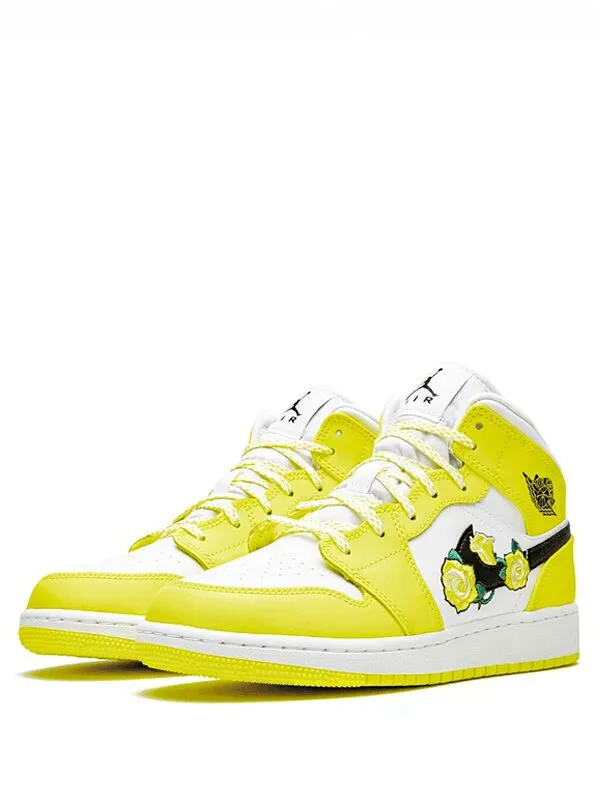 Air Jordan 1 Mid Dynamic Yellow Floral