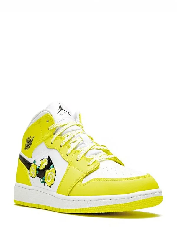 Air Jordan 1 Mid Dynamic Yellow Floral