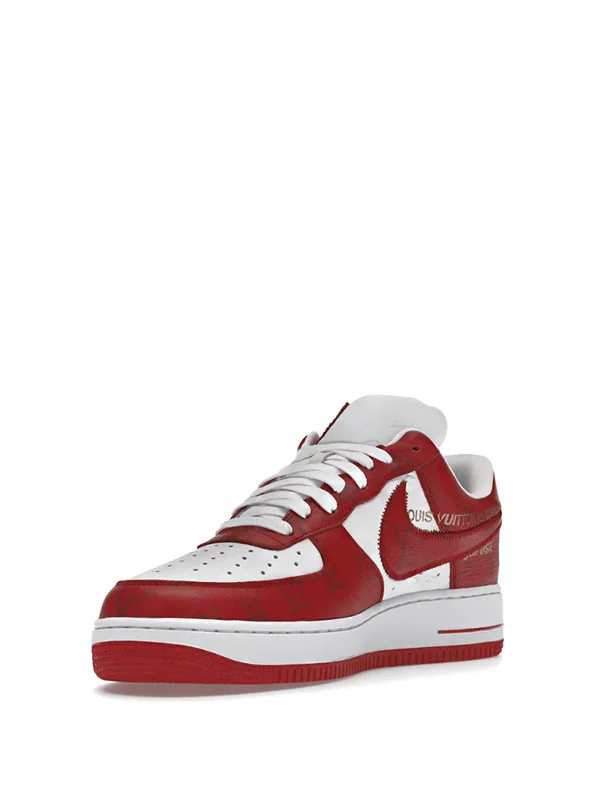 Louis Vuitton x Nike Air Force 1 Low By Virgil Abloh White Red.
