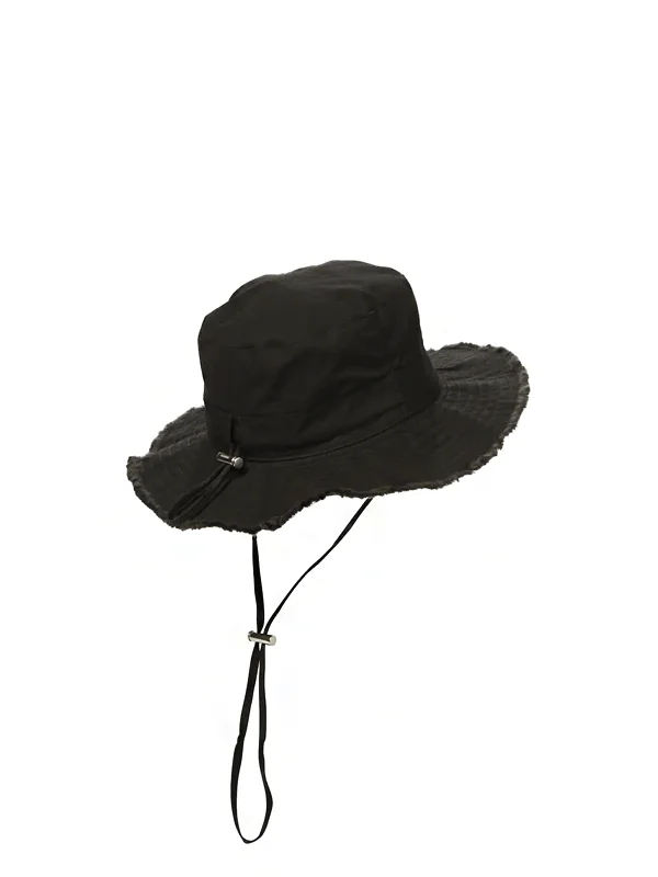 JACQUEMUS Le Bob Artichaut Cotton Bucket Hat Black.