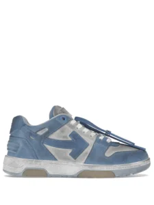 OFF-WHITE OOO Low Out Of Office Suede White Light Blue Original São Paulo