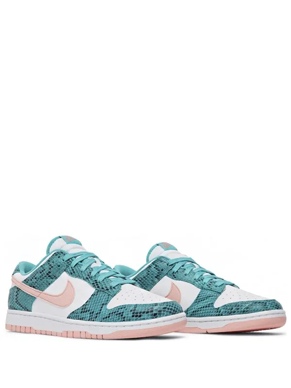 Nike Dunk Low Snakeskin Washed Teal Bleached Coral.