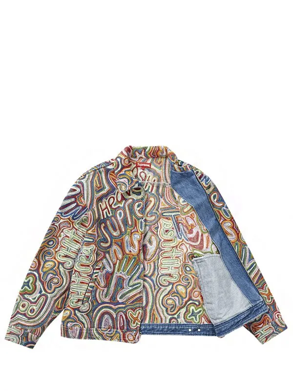 Supreme Chainstitch Denim Jacket Multicolor