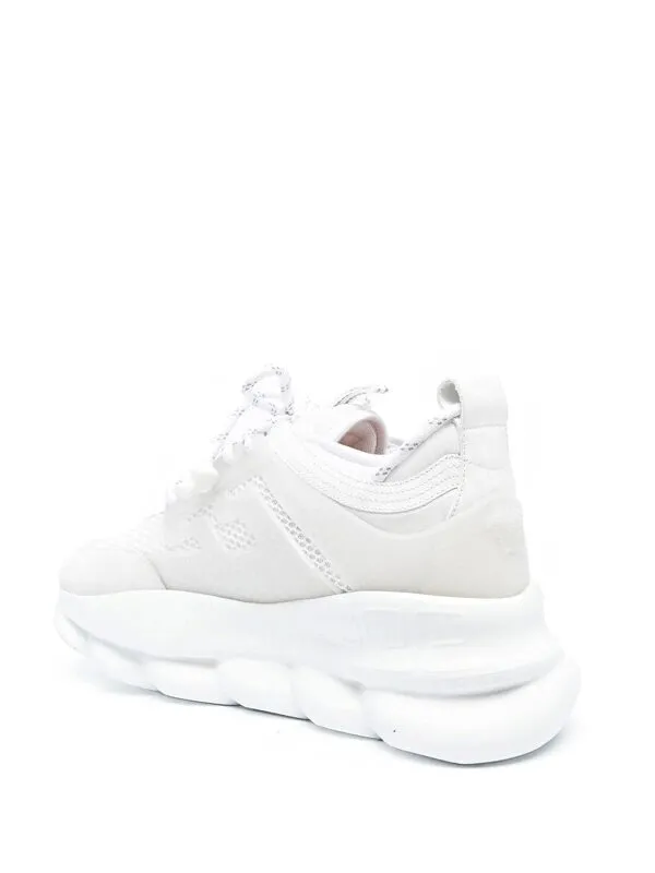 Versace Chain Reaction White Mesh Rubber Suede.