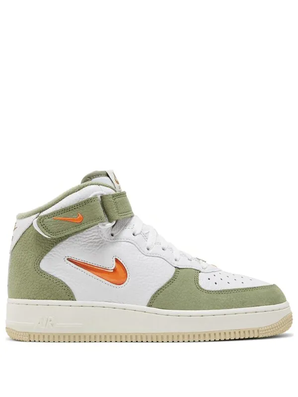 Air Force 1 Mid QS Olive Green and Total Orange