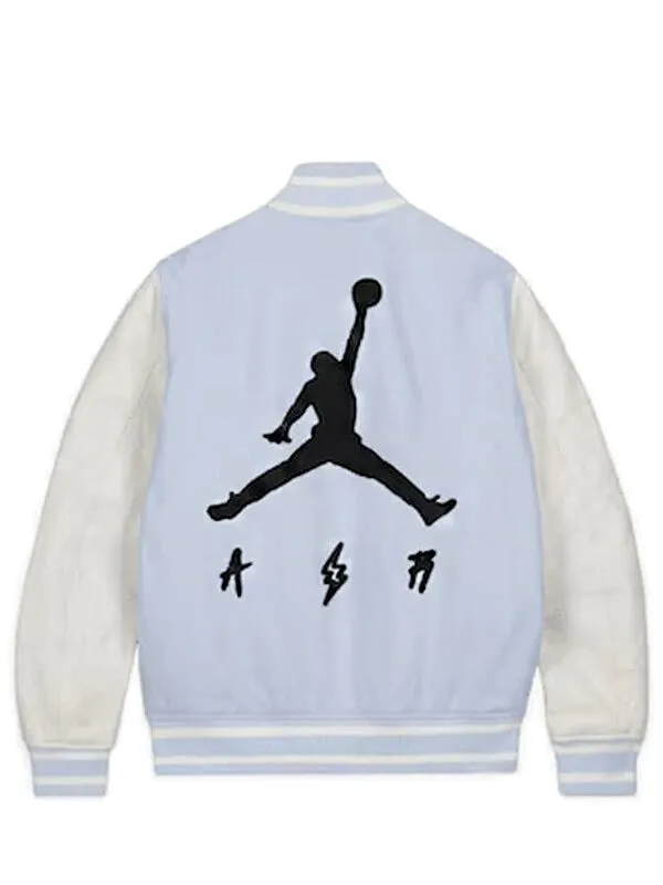Jordan x J Balvin Varsity Jacket White Blue