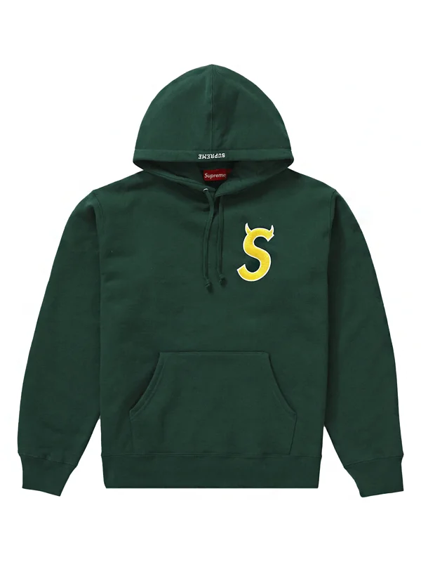 Supreme S Logo Hooded Sweatshirt Dark Green