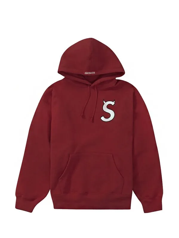 Supreme S Logo Hooded Sweatshirt Red