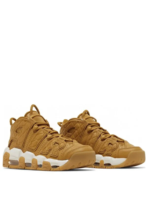 Air More Uptempo Quilted Wheat Gum Light Brown.