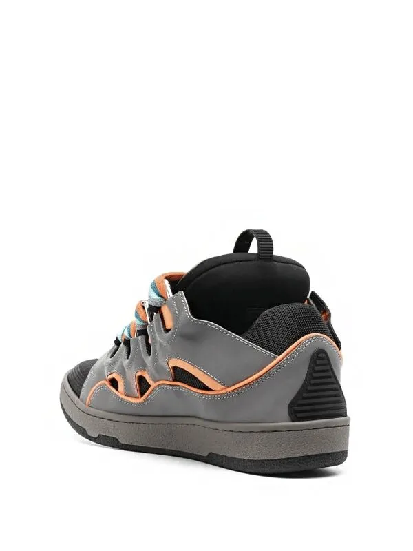 Lanvin Curb Sneaker Grey Orange.