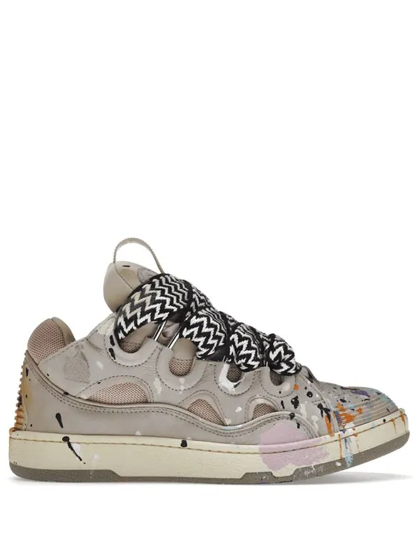 Lanvin Leather Curb Gallery Dept. Pale Pink Multi W 1