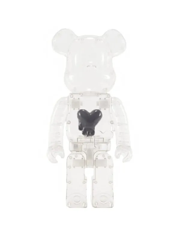 Bearbrick Emotionally Unavailable Black Heart 1000 Clear