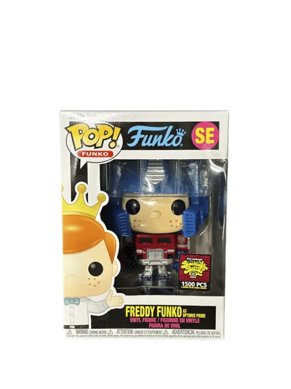 Funko Pop Fundays Blacklight Battle Freddy Funko As Optimus Prime White Box SE LE 1500
