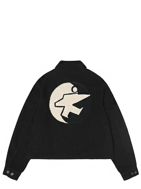 Stussy x Our Legacy Work Shop Blouson Jacket Washed Black Moleskin