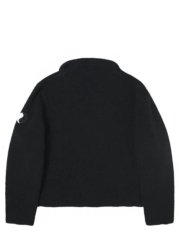 Stussy x Our Legacy Work Shop Runner Sweater Black Recycled Wool