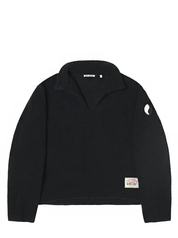 Stussy x Our Legacy Work Shop Runner Sweater Black Recycled Wool