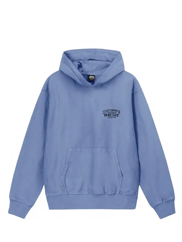 Stussy x Our Legacy Work Shop Surfman Pigment Dyed Hoodie Blue
