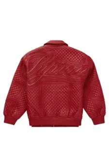 Supreme Studded Quilted Leather Jacket Red Original São Paulo