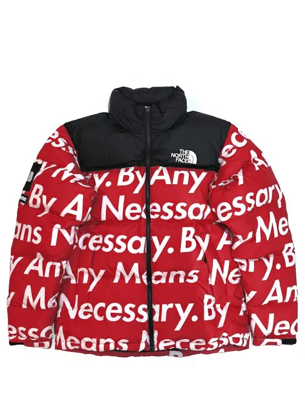 Supreme The North Face By Any Means Nuptse Jacket Red