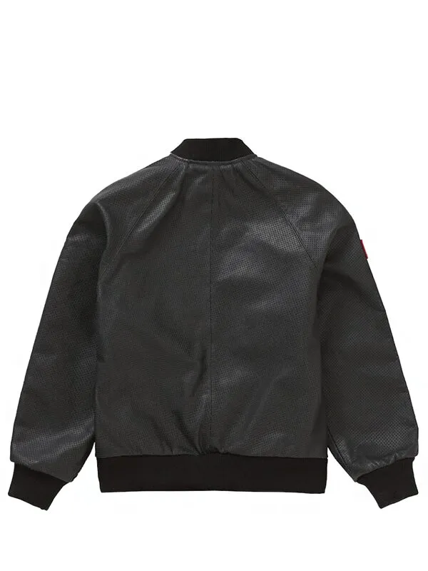 Supreme Vanson Leathers Perforated Bomber Jacket Black
