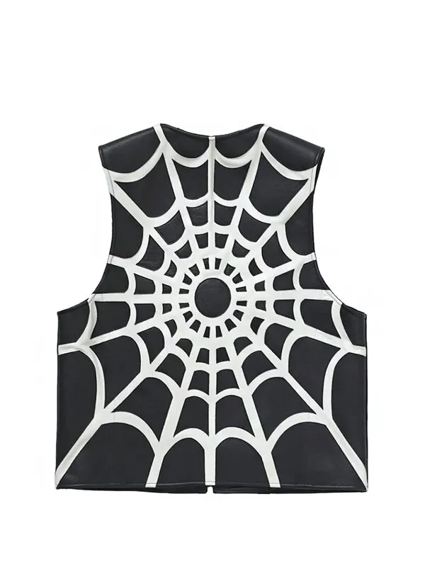 Supreme Vanson Leathers Spider Web Vest Black