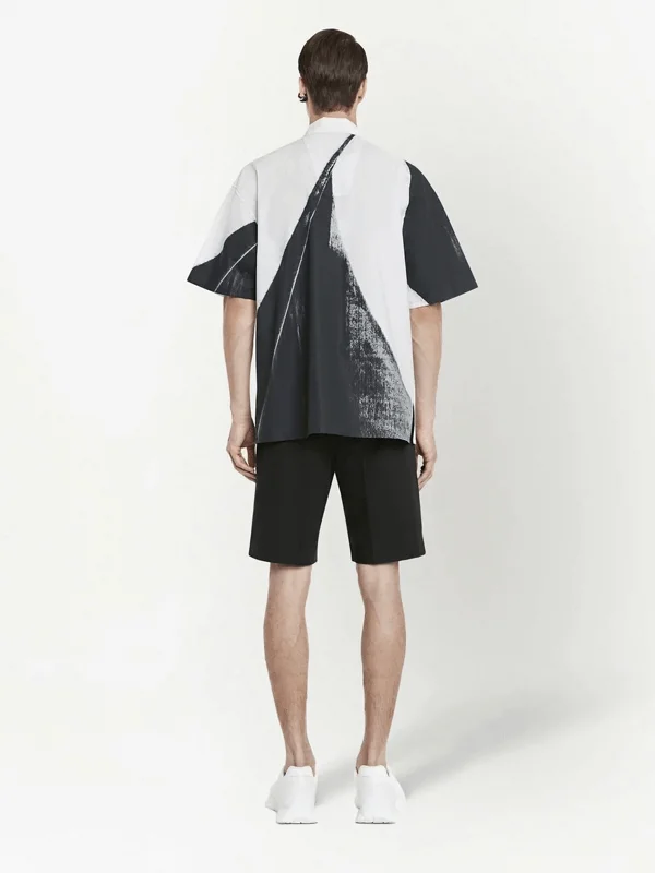 Alexander McQueen Camisa Mangas Curtas Estampada 1