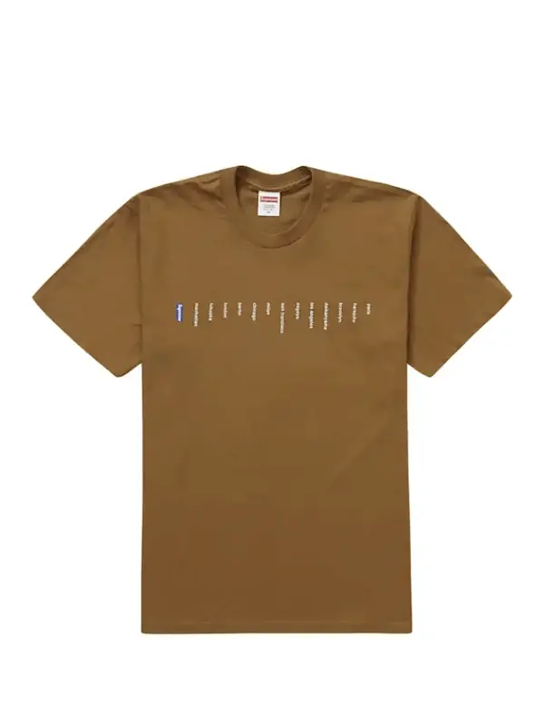 Camiseta Supreme Location Light Brown