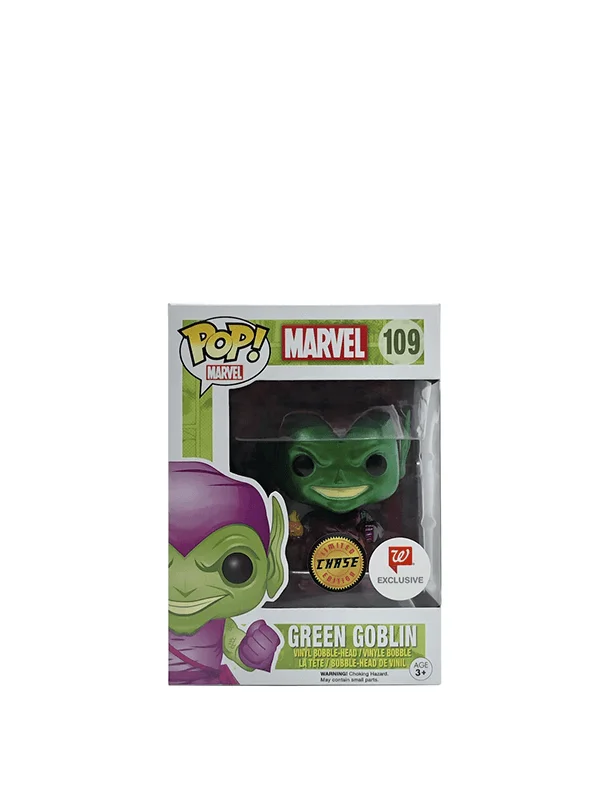 Funko Pop Marvel Green Goblin Metallic Chase Walgreens Exclusive Bobble Head Figure 109